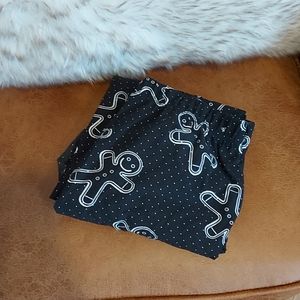 Black & White Gingerbread man Leggings